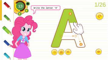 Pinkie Pie ABC Kids Alphabet Tracing постер