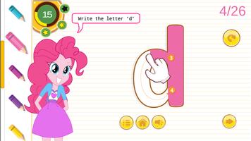 Pinkie Pie ABC Kids Alphabet Tracing скриншот 1