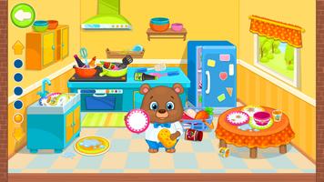 Happy Bear: Cleaning the house Screenshot 1