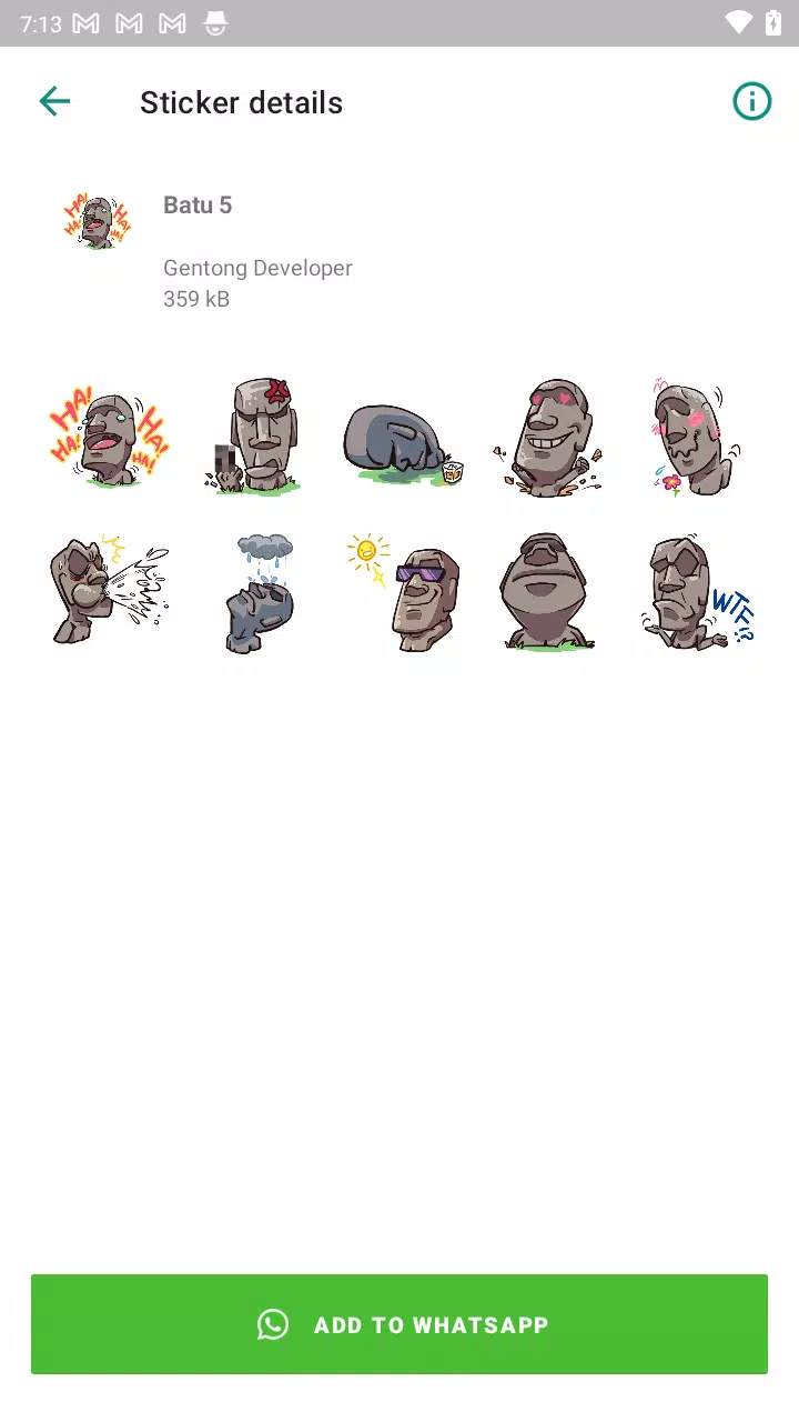 Moai - sticker set for Telegram and WhatsApp