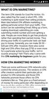 Ultimate CPA Marketing Guide for Beginners capture d'écran 1