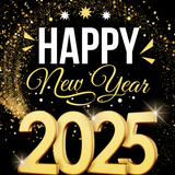 Happy New Year 2025 Zeichen