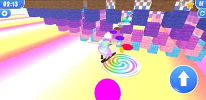 Rainbow block obby anime girl poster