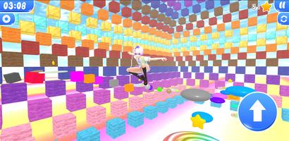 Rainbow block obby anime girl screenshot 1