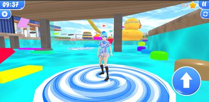 Swimming Pool Anime Parkour screenshot 2