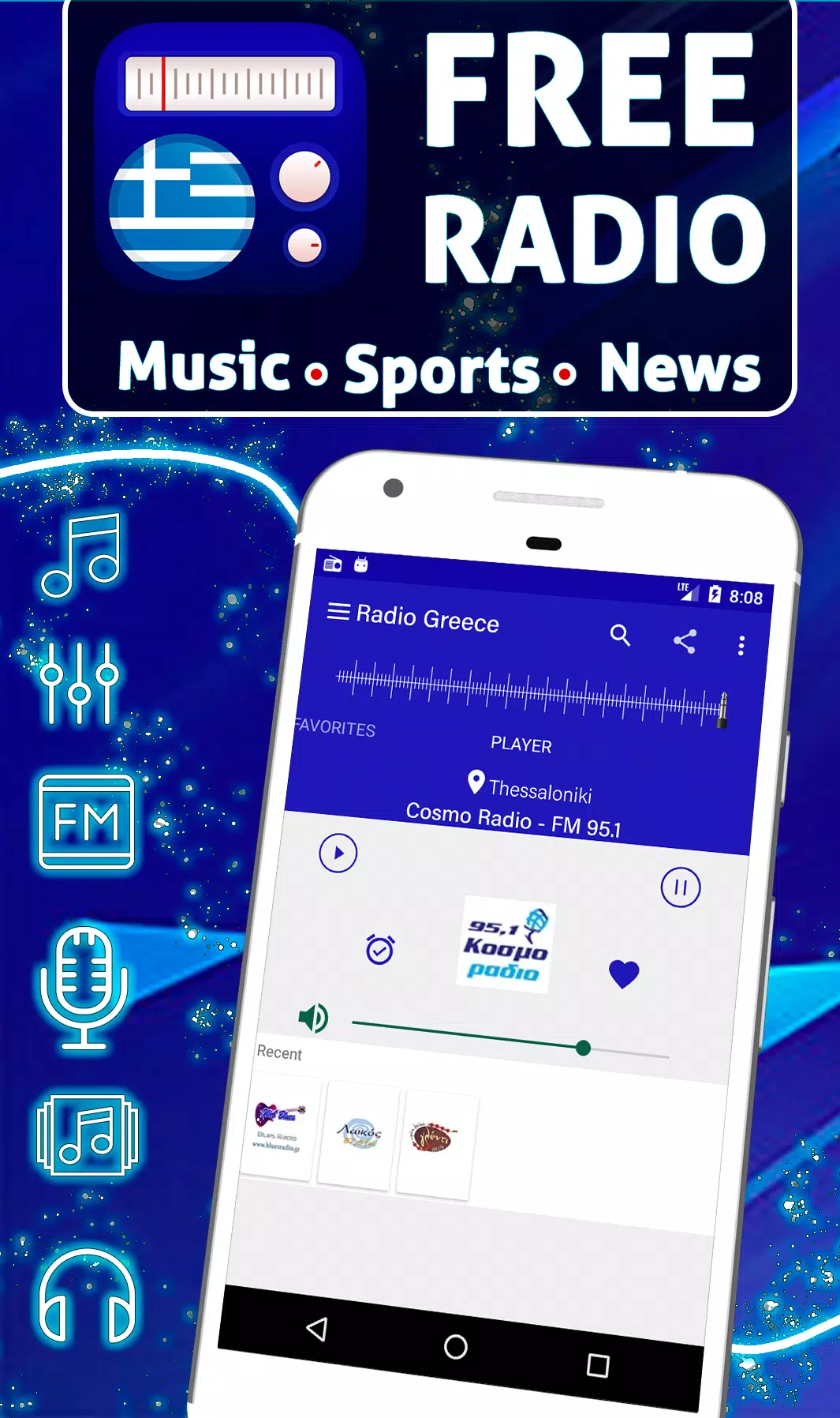 Free Radio Greece: Offline Stations APK for Android Download