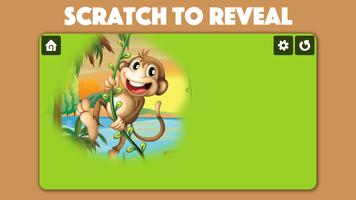Kids Animal Scratch & Color Plakat