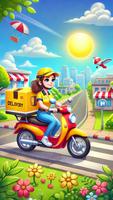 الطرودمنزل تسليم دراجةهايةgame الملصق