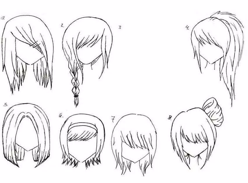 How To Draw Anime Girl Hair Step By Step