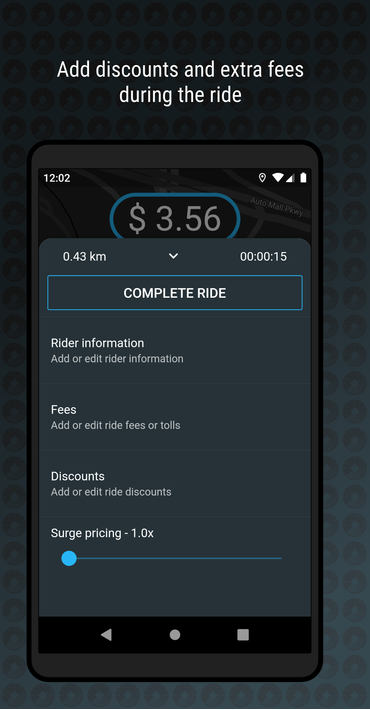 Blumeter - Fare meter for private drivers screenshot 3