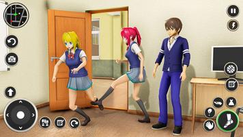 Gadis Sekolah Virtual Sim Game poster