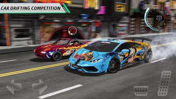 Auto max Drift Rennen Spiel 3D Plakat