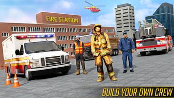 Firefighter Games: Fire Truck Affiche