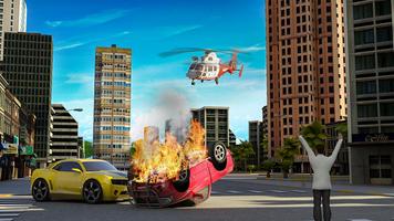 911 Helicóptero Vôo Resgatar Cidade Simulador imagem de tela 1