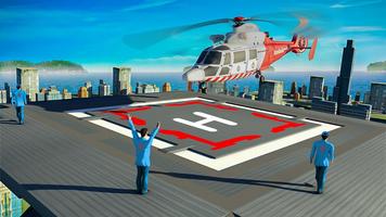 911 Helicóptero Vôo Resgatar Cidade Simulador imagem de tela 3