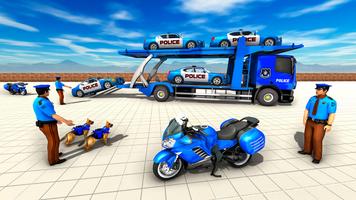 Police Car Transport 3D Affiche
