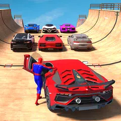Скачать Superhero Car: Mega Ramp Games APK