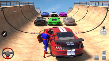 Superhero Car: Mega Ramp Games 스크린샷 2
