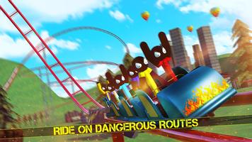 Stickman Roller Coaster Emoção Passeio Cartaz