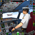 súper vuelo piloto simulador icono