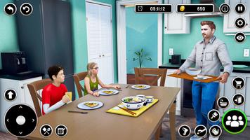 Virtual Family Single Dad Life Affiche