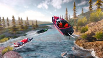 Boat Racing Games Simulator 3D Affiche