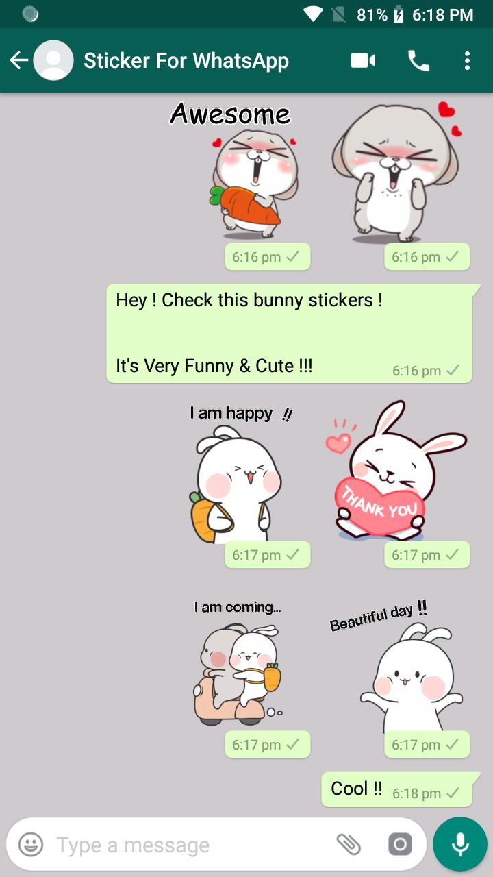 Wastickerapps Cute Bunny Stickers For Android Apk Download