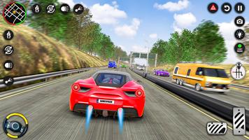 स्पीड कार गेम्स 3डी कार रेसिंग पोस्टर