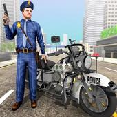 Bicyclette Police Chasse Flic la criminalité icon