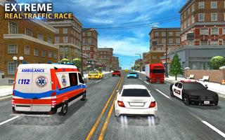 Ambulance Highway Racing Game Affiche