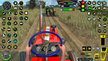 Farming tractor game simulator Poster