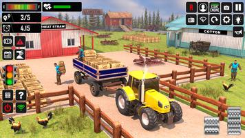 jeu de tracteur agricole Affiche