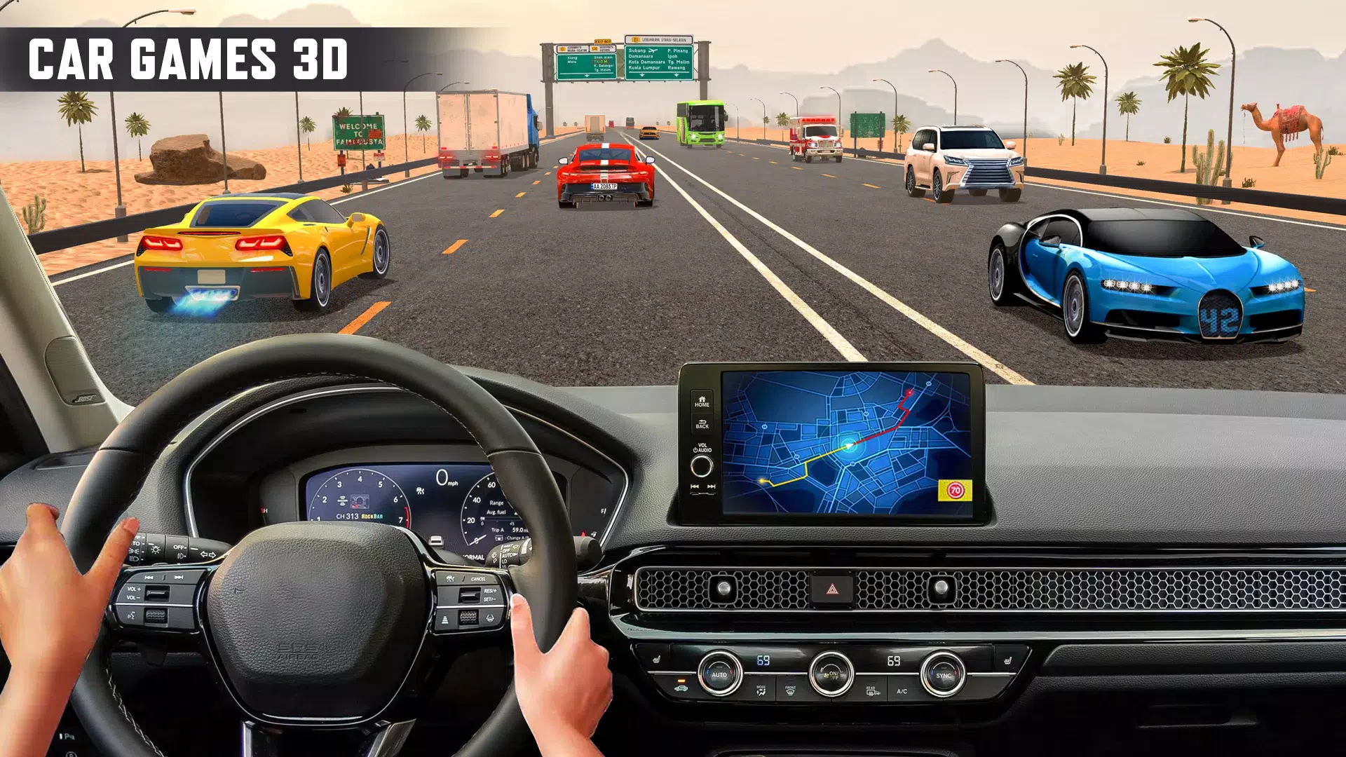 Veículo simulador de corrida, dirigindo jogos de carros 3d gratuitos::Appstore  for Android