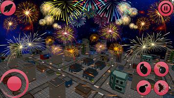 Fireworks Pyro Play Light 3D Affiche