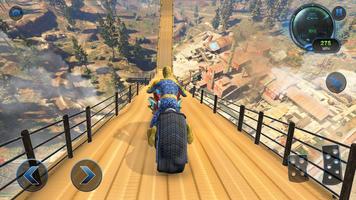 Moto Spider Vertical Ramp: Jump Bike Ramp Games Ekran Görüntüsü 3