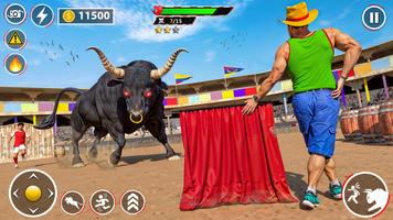 Angry Bull Fighting Bull Games ảnh chụp màn hình 1