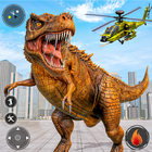 Angry Dinosaur Rampage Game أيقونة