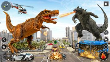 Monster Dinosaur Rampage Games ảnh chụp màn hình 1