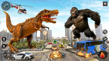 Angry Dinosaur Rampage Game تصوير الشاشة 1