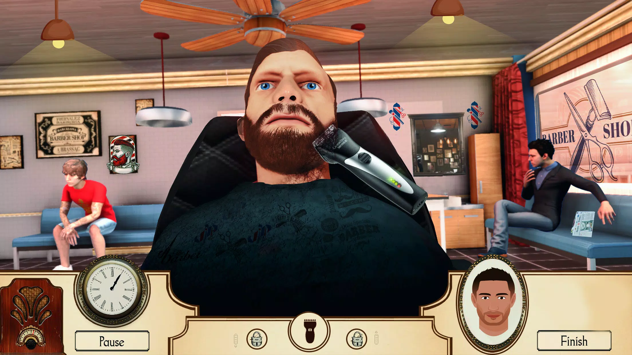 Barbearia cabeleireiro cabelo louco cortar jogo 3D - Baixar APK