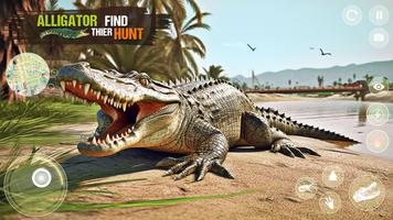 Animal Hunting Crocodile Game پوسٹر
