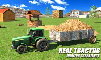 Tracteur agricole & Pelle Sim Affiche