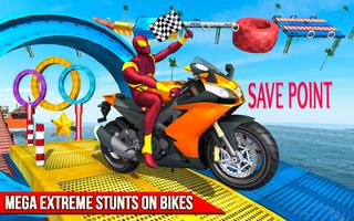Superhero Bike Racing 3D : Bike Stunt Games اسکرین شاٹ 1