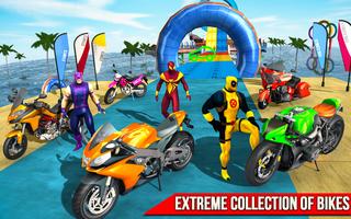 Superheld Fiets Racen Fiets Stunt Spellen screenshot 2