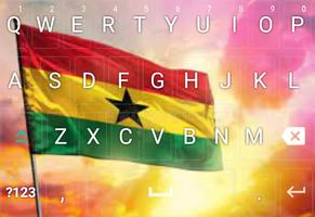 Ghana flag  KeyBoard Plakat
