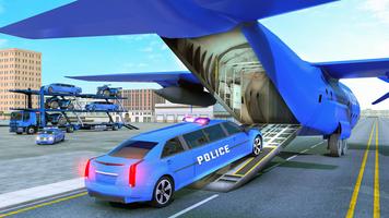 US Limo Police Car Transporter Game: Car Transport screenshot 1