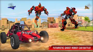 Ghost Robot Car Game Transform : War Robot Games capture d'écran 2