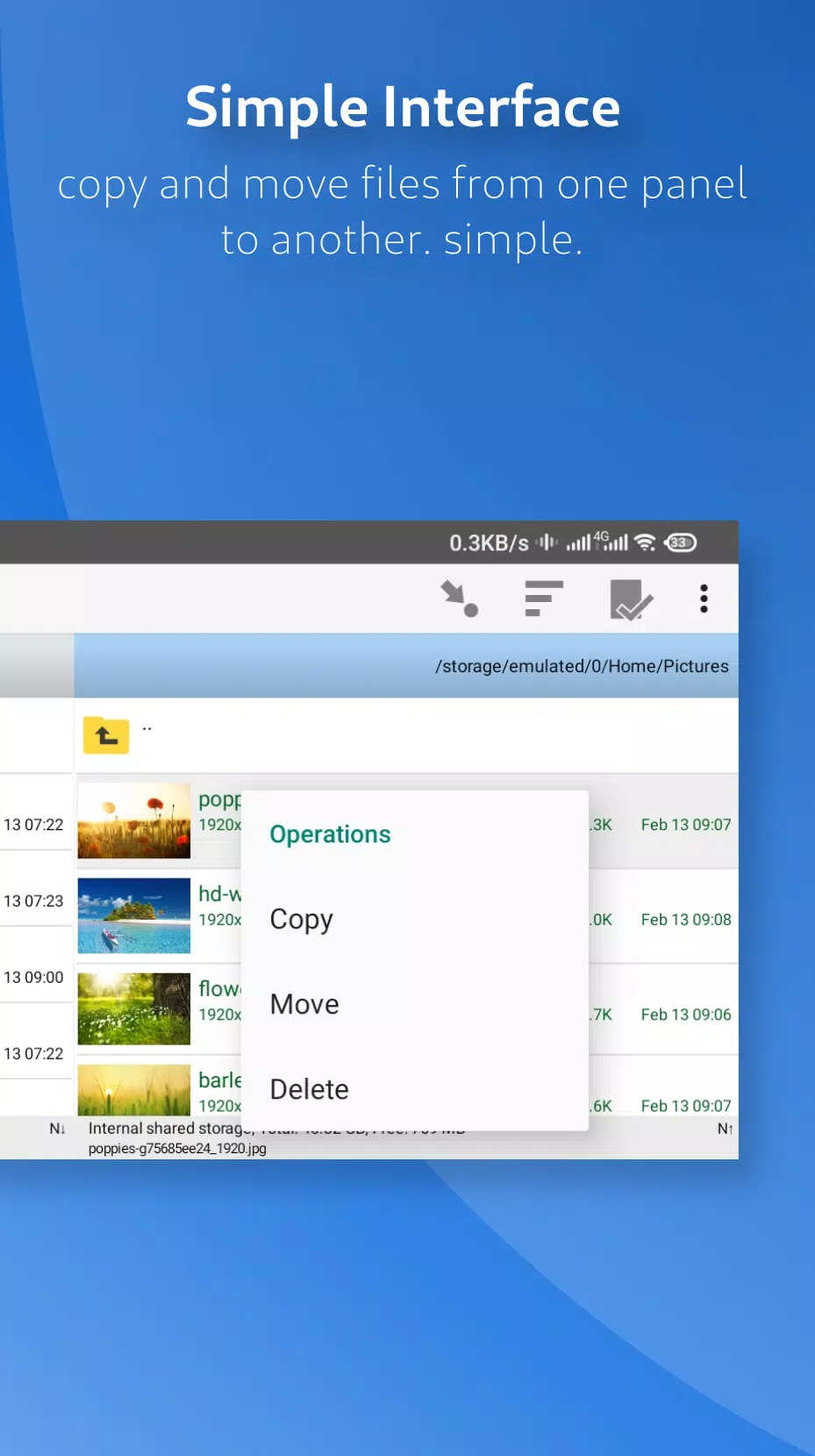 双面板文件管理器(Ghost Commander) 点击查看大图