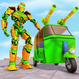 آیکون‌ Tuk Tuk Robot Car Game – Auto Rickshaw Robot Game