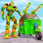 Auto rickshaw robot car juegos transformadores icono